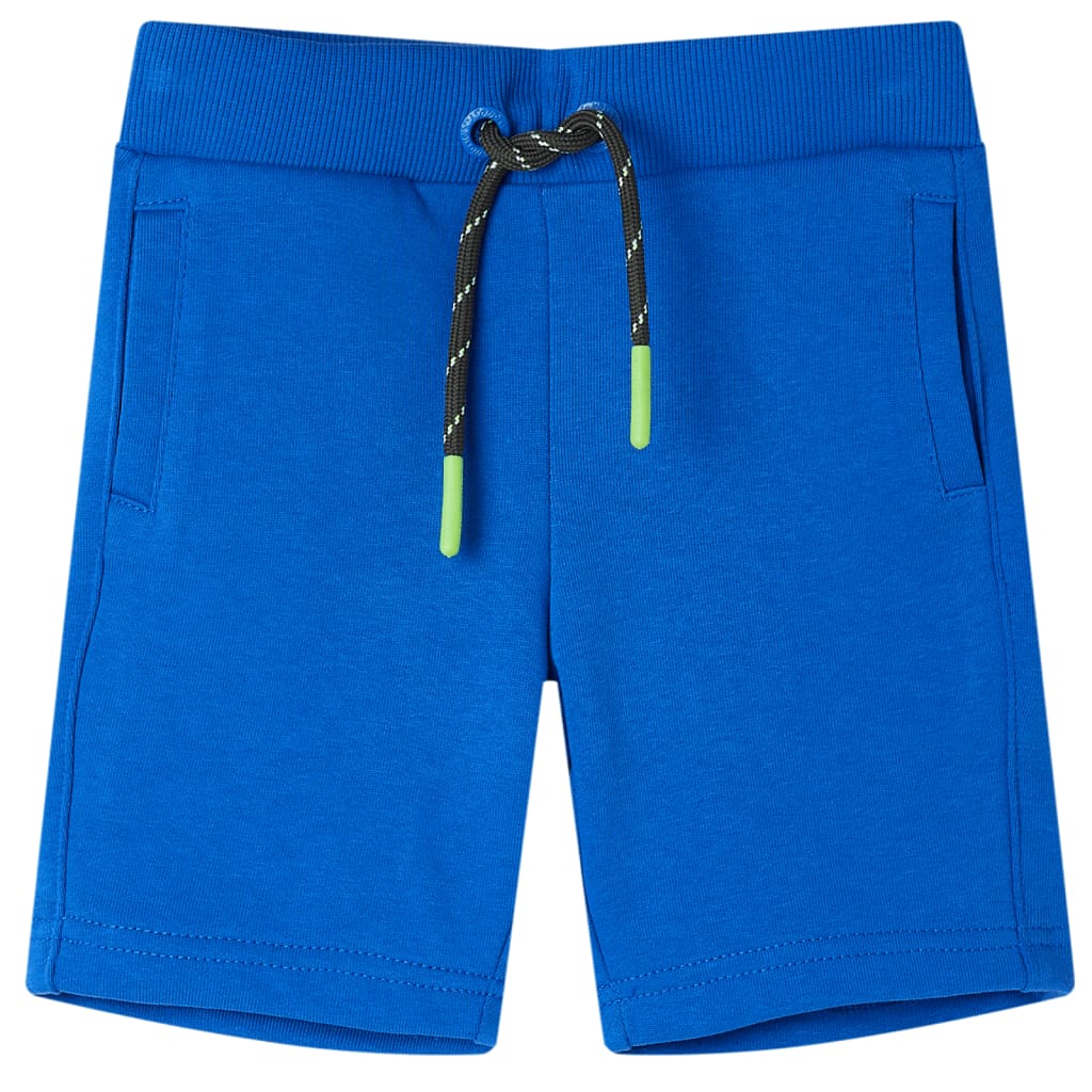 Children's shorts with drawstring, light khaki melange, size 116.