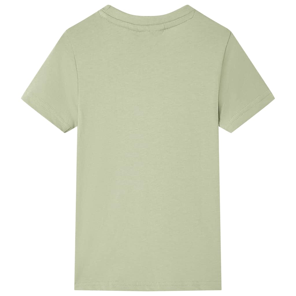 Children's short-sleeved shirt, light khaki, size 104; Children's short-sleeved shirt, light khaki, size 116; Children's short-sleeved shirt, light khaki