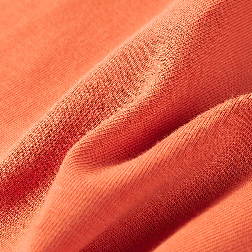 Children's long-sleeved shirt, dark orange, size 104; Children's long-sleeved shirt, dark orange, size 116; Children's long-sleeved shirt, dark orange