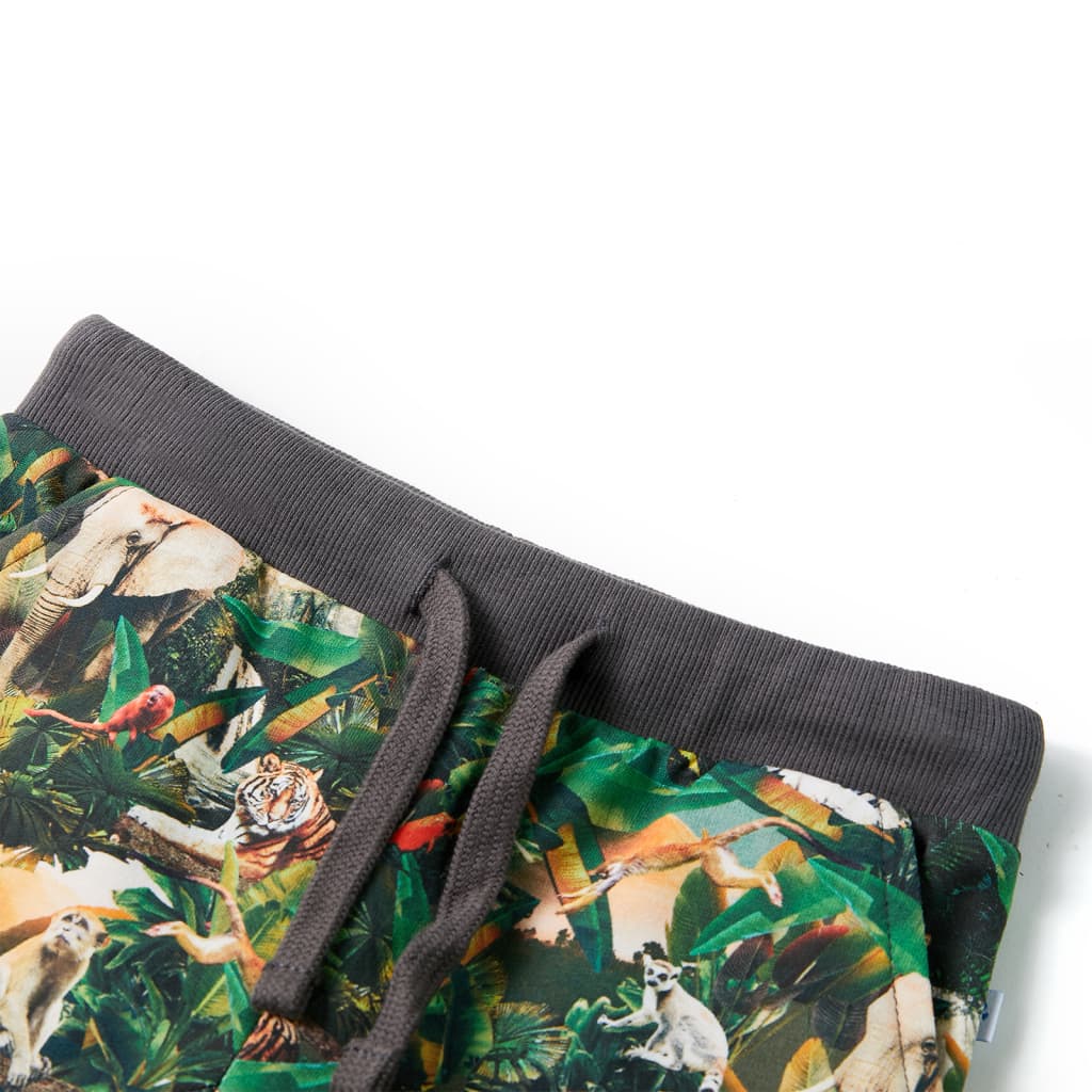 Children's shorts with drawstring, petrol blue, size 104.