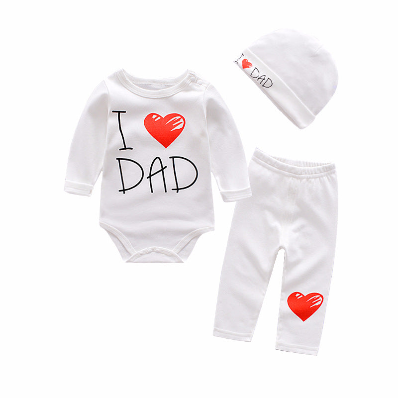 Love mom and dad series three-piece suit