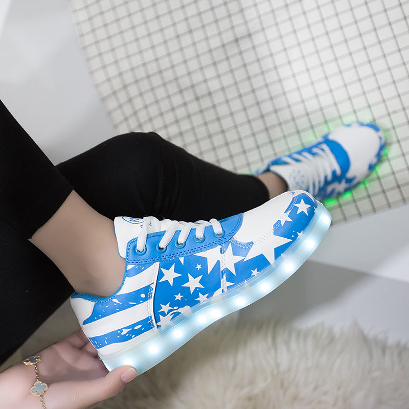 Star 7 Color LED Light Luminous Shoes