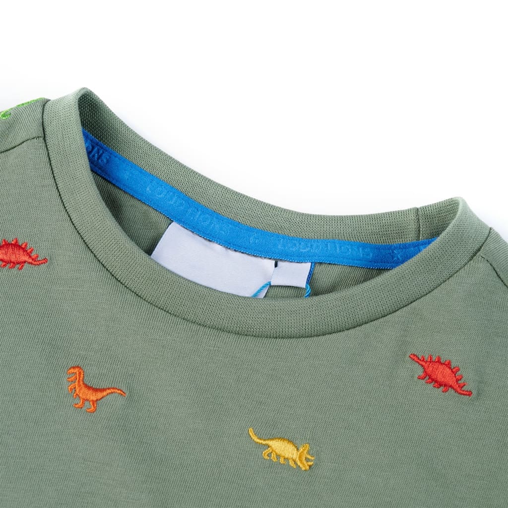 Children's Short-sleeved Shirt, Khaki, Size 116 Children's Short-sleeved Shirt, Khaki, Size 128