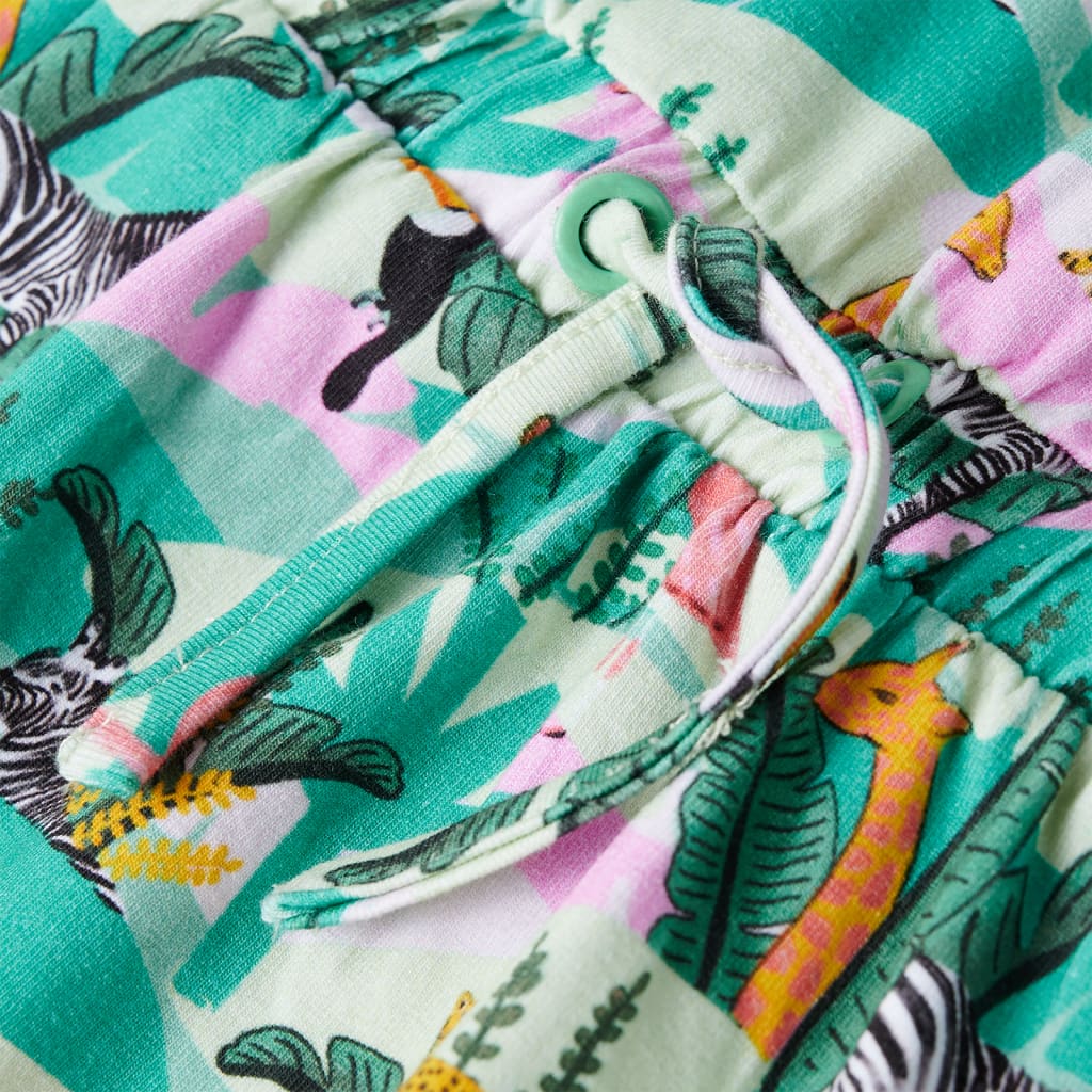 Children's dress, light mint green, size 104; Children's dress, light mint green, size 116