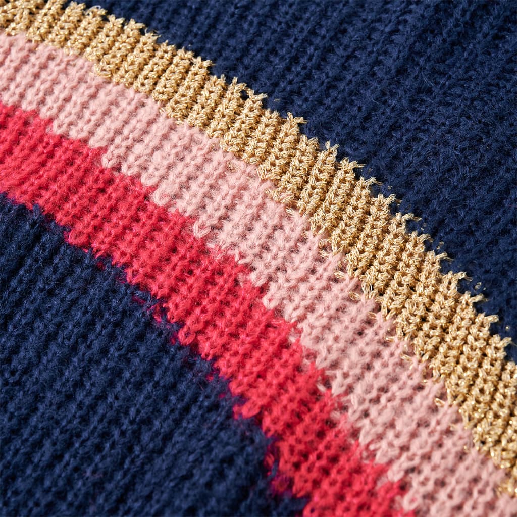 Children's knitted sweater, navy blue, size 116; Children's knitted sweater, navy blue, size 128