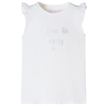 Children's T-shirt with ruffled sleeves, size 104; Children's T-shirt with ruffled sleeves, size 116