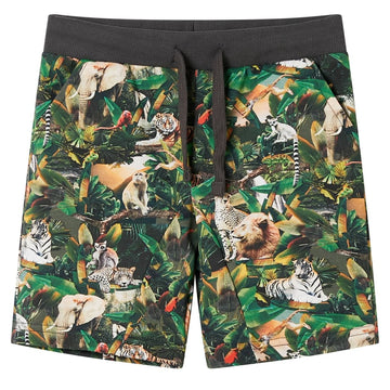 Children's shorts with drawstring, petrol blue, size 104.
