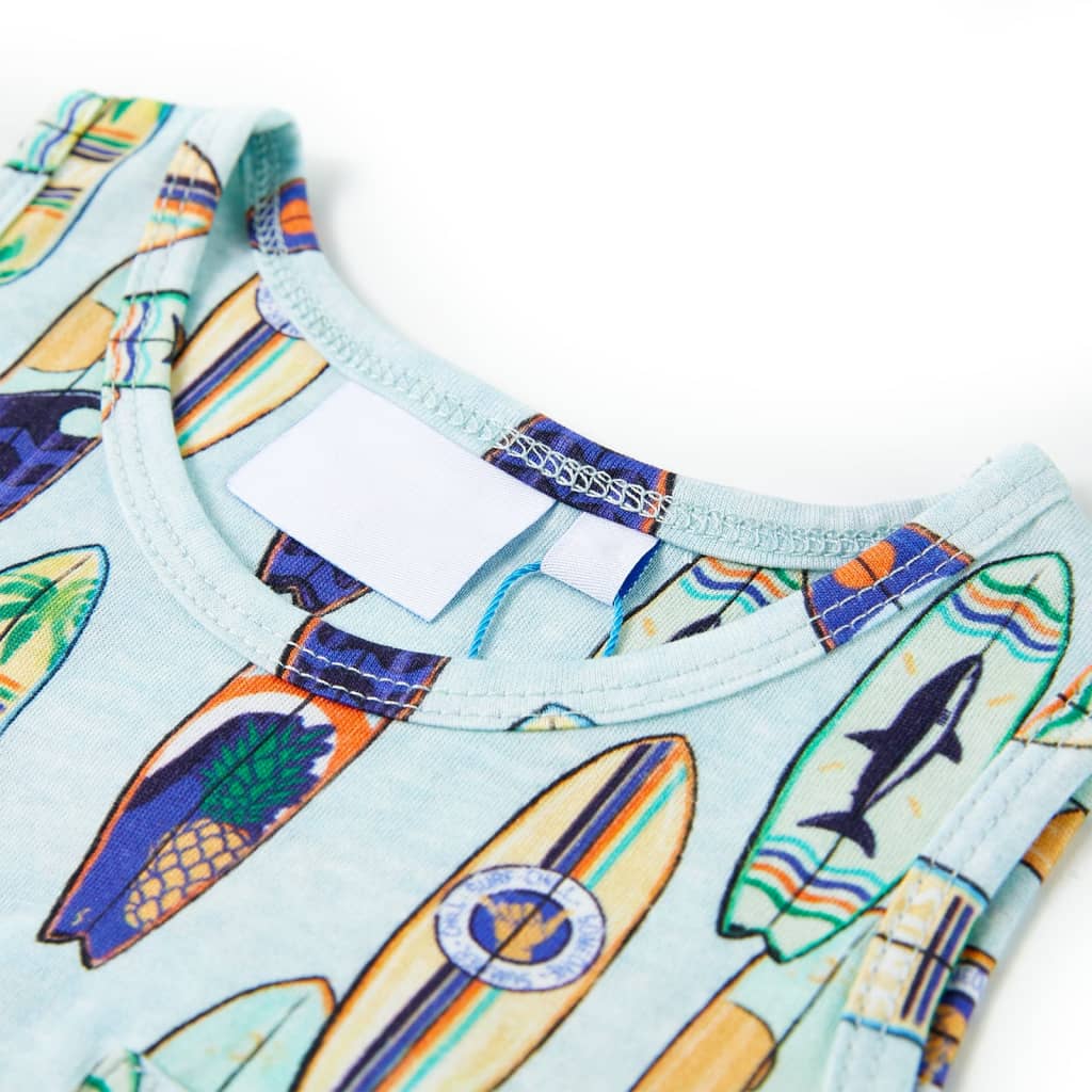 Children's tank top, light blue melange, size 116