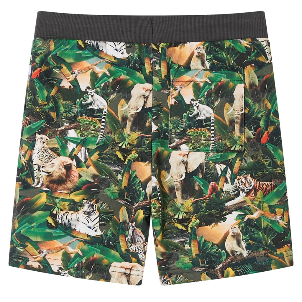 Children's shorts with drawstring, petrol blue, size 104.