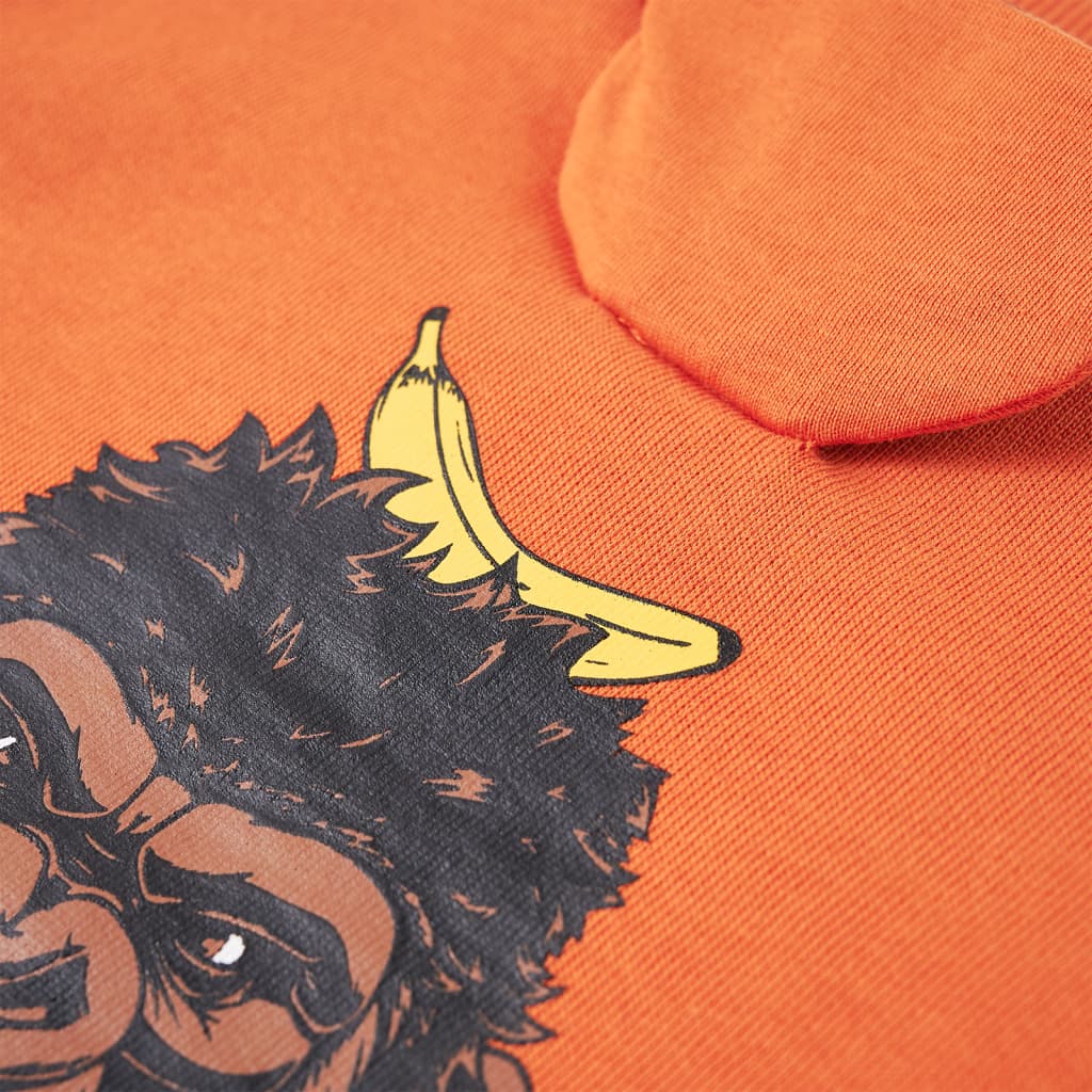 Children's sweatshirt dark orange 116 Children's sweatshirt medium blue 116