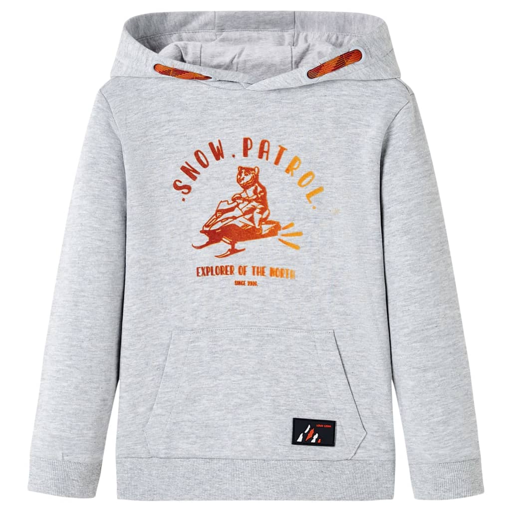 Children's hoodie navy blue melange and size 116 Children's hoodie melange and