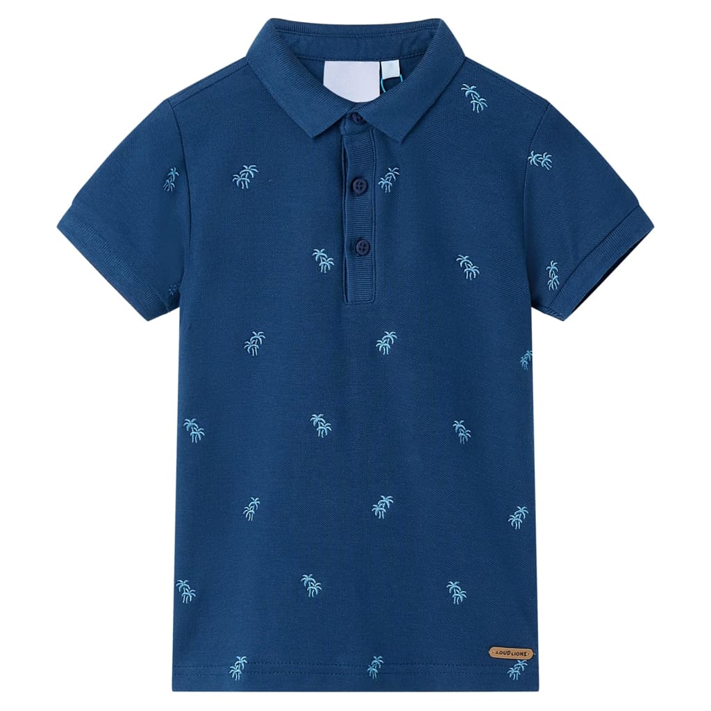 Children's polo shirt, dark blue, size 116