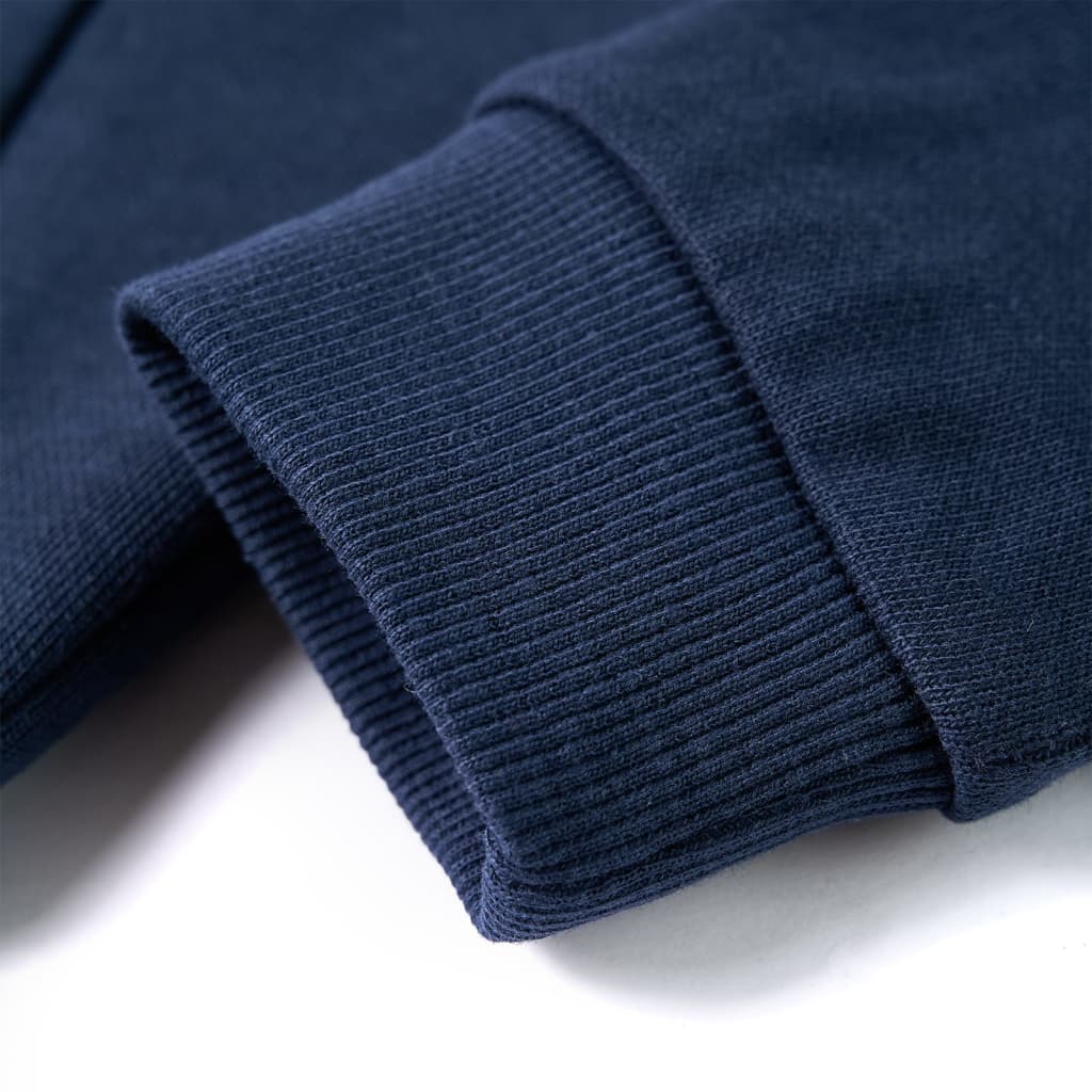 Children's hoodie navy blue melange and size 116 Children's hoodie melange and