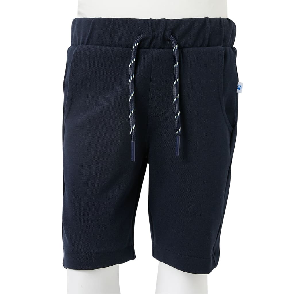 Children's shorts with drawstring, navy blue, size 104. Children's shorts with drawstring