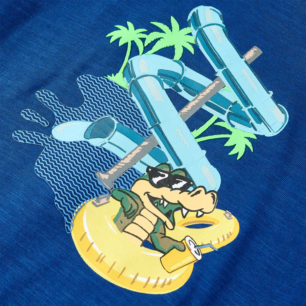 Children's T-shirt Dark Blue 116 Children's T-shirt Neon Green 116