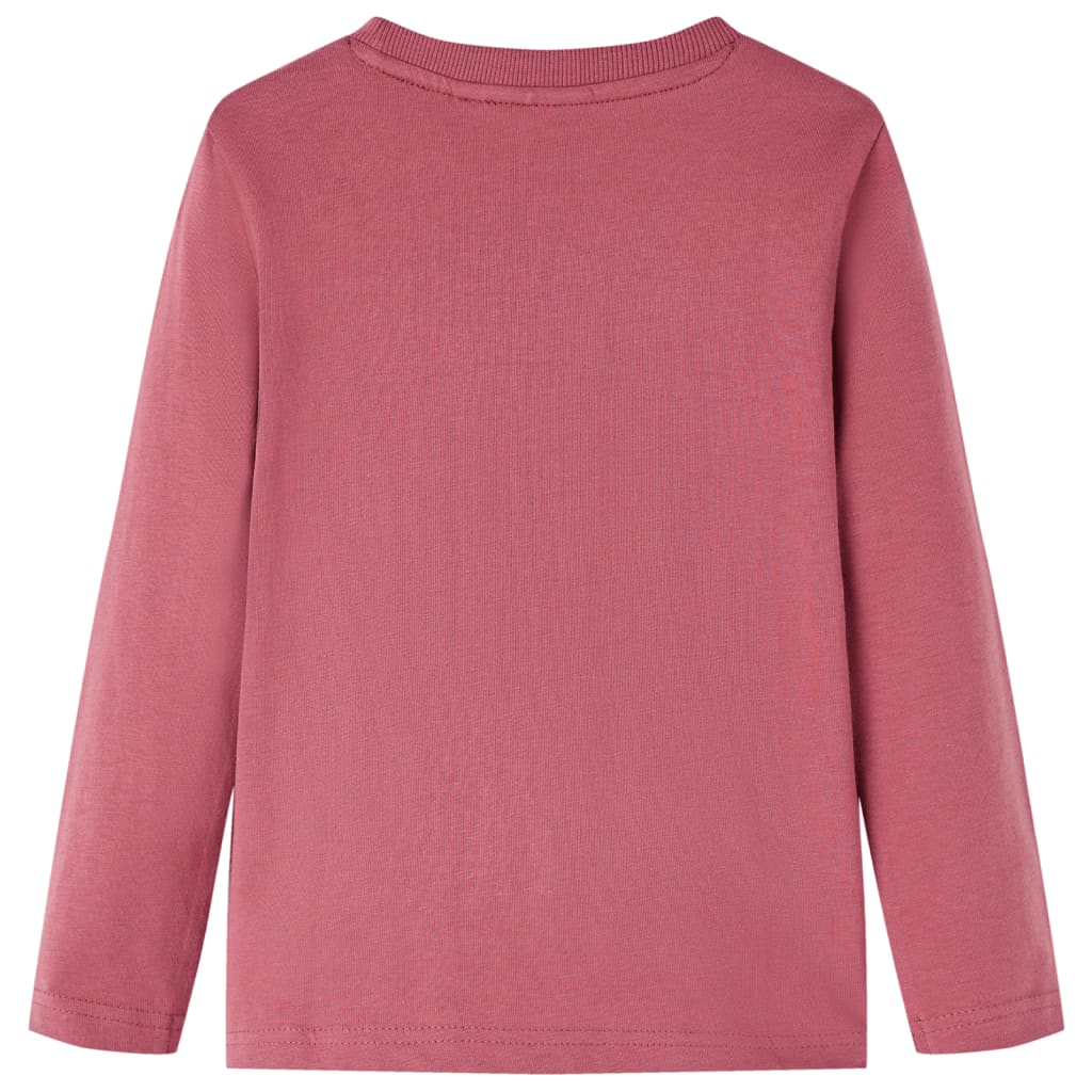 Children's long-sleeved shirt, dark red, size 104; Children's long-sleeved shirt, dark red, size 116; Children's long-sleeved shirt, dark red