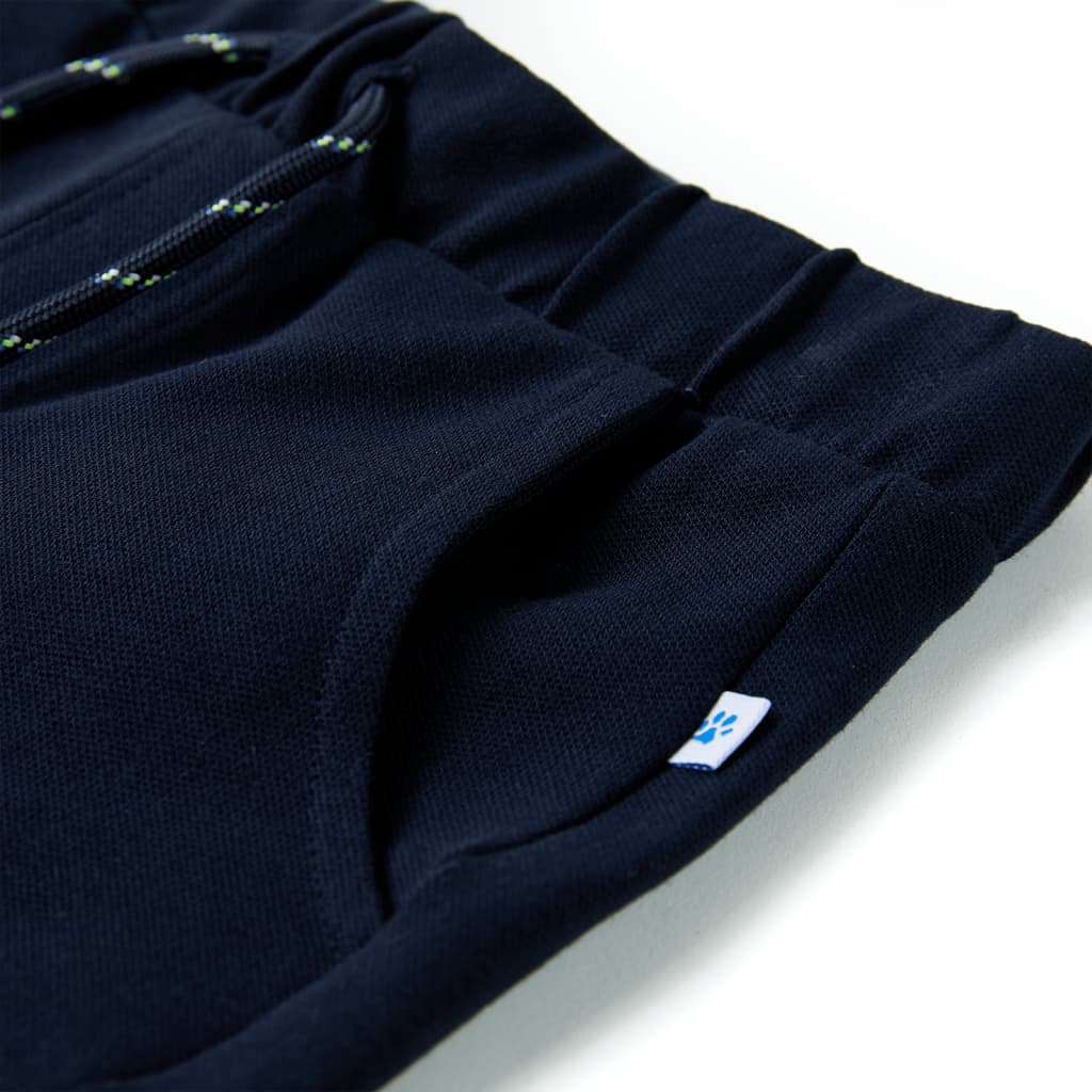 Children's shorts with drawstring, navy blue, size 104. Children's shorts with drawstring