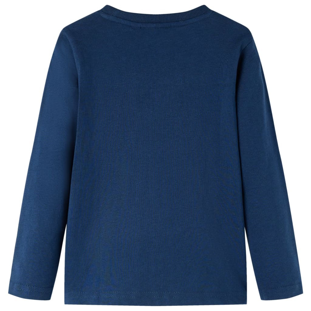 Children's long-sleeved shirt, navy blue, size 104; Children's long-sleeved shirt, navy blue, size 116; Children's long-sleeved shirt, dark