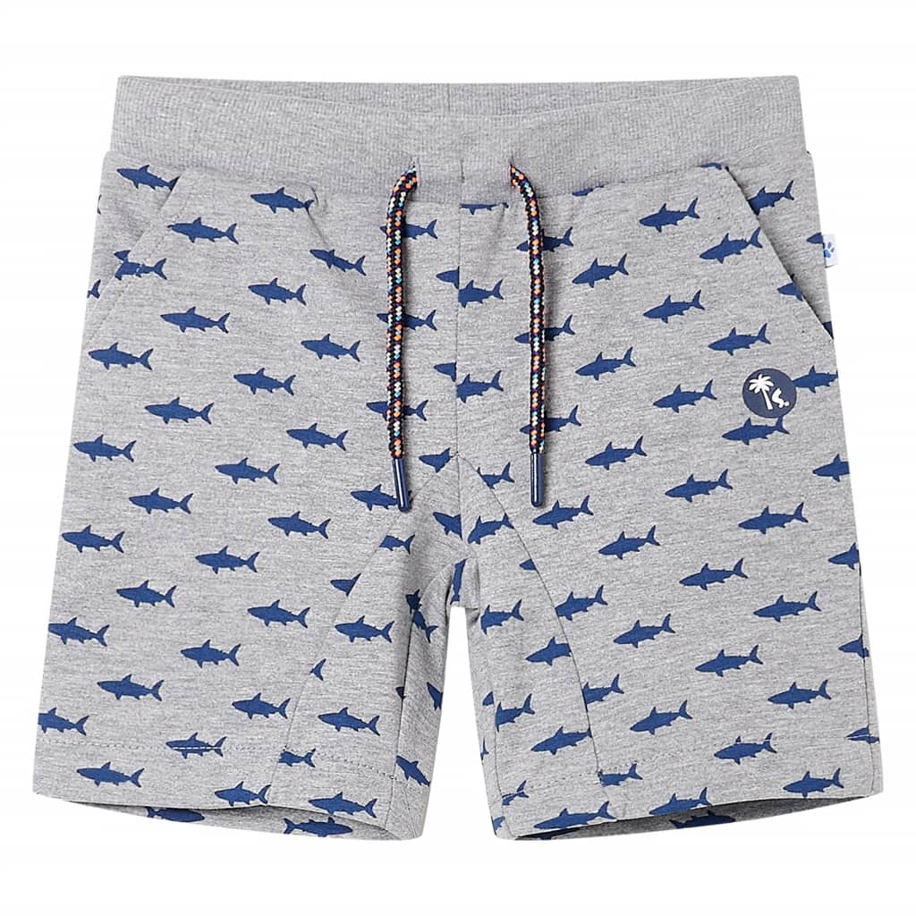 Children's shorts with drawstring, light khaki, size 116.