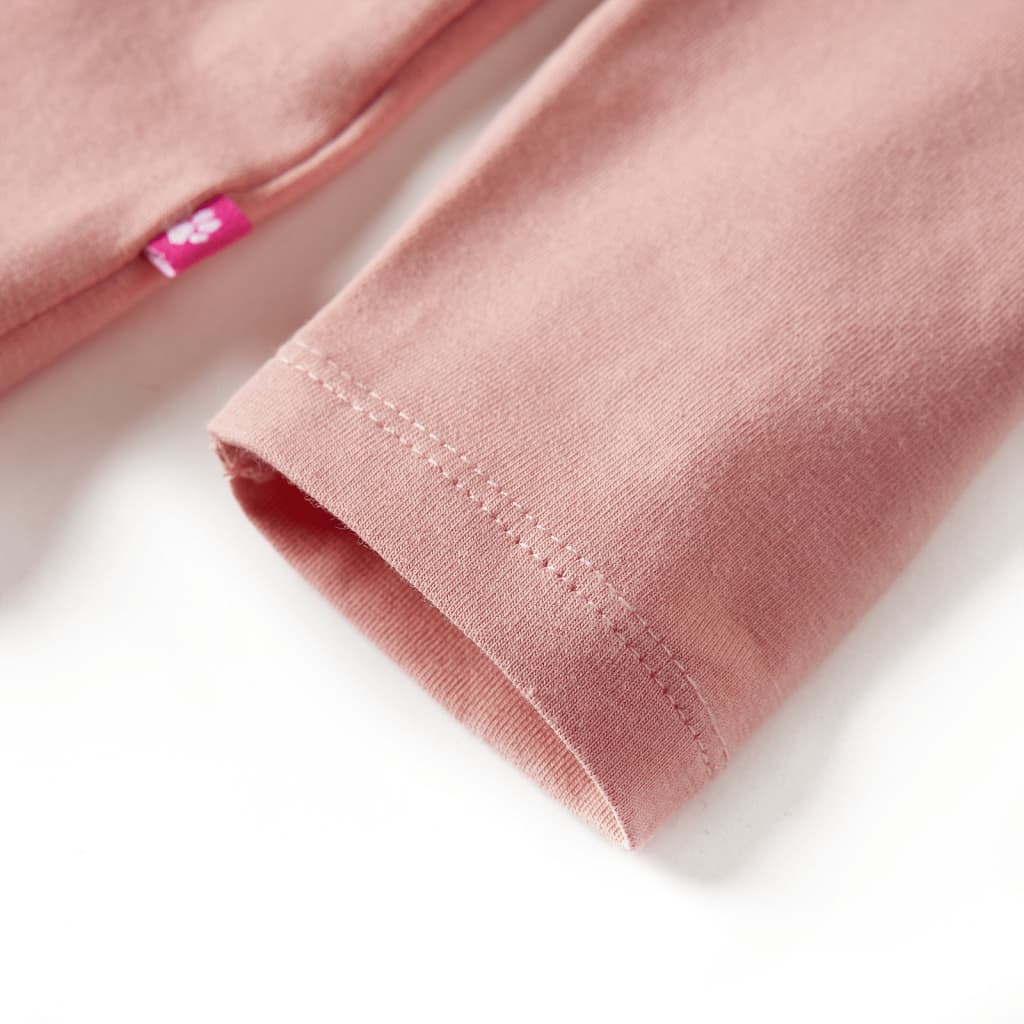 Children's long-sleeved shirt, light pink, size 104; Children's long-sleeved shirt, light pink, size 116; Children's long-sleeved shirt, light pink