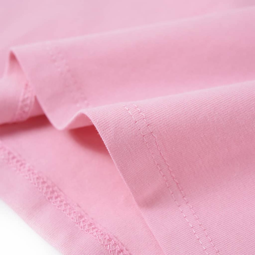 Children's short-sleeved shirt, light pink, size 104; Children's short-sleeved shirt, light pink, size 116; Children's short-sleeved shirt, light pink