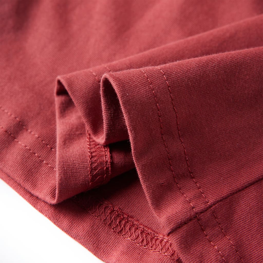 Children's long-sleeved shirt, dark red, size 116; Children's long-sleeved shirt, dark red, size 128; Children's long-sleeved shirt, cobalt blue