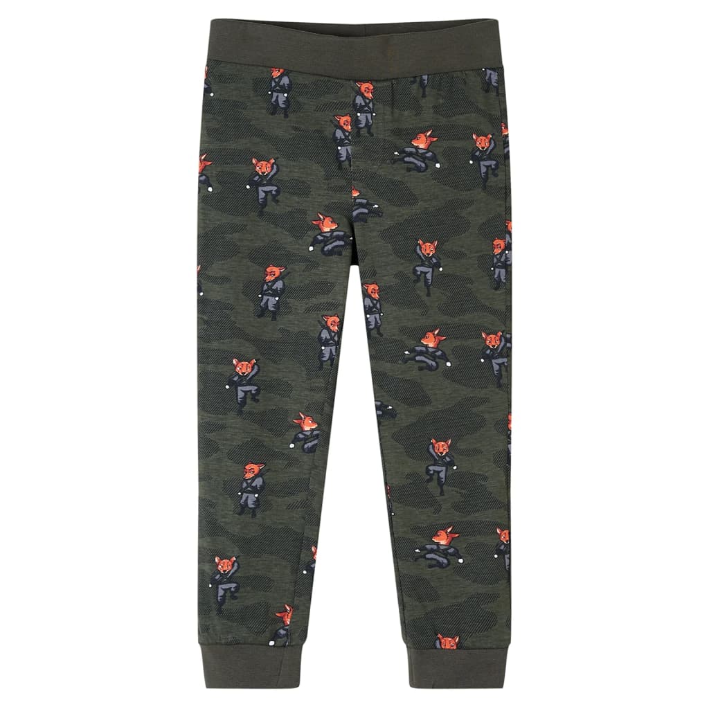 Children's long-sleeved pajamas, khaki, size 104.