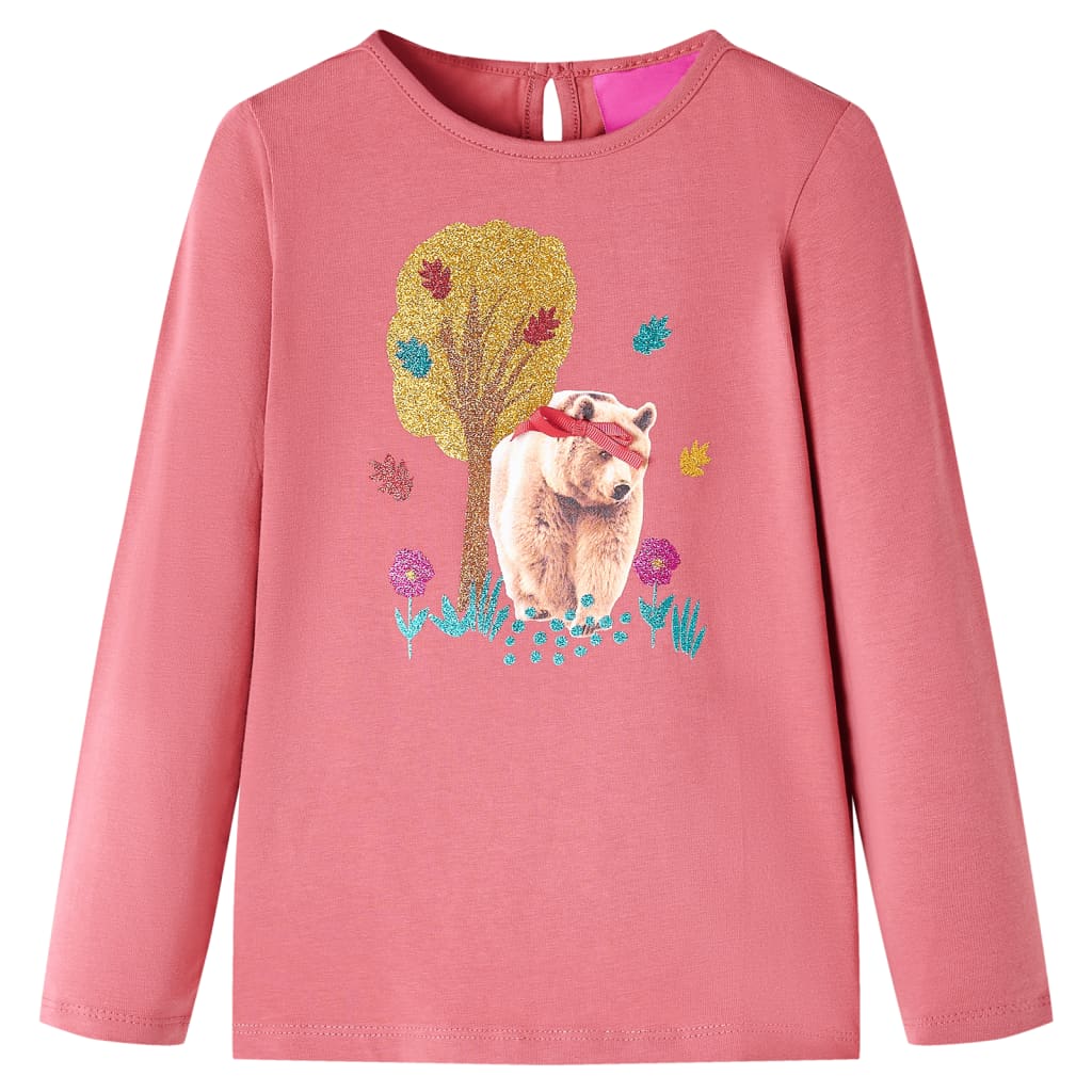 Children's long-sleeved shirt, dark orange, size 104; Children's long-sleeved shirt, dark orange, size 116; Children's long-sleeved shirt, dark orange