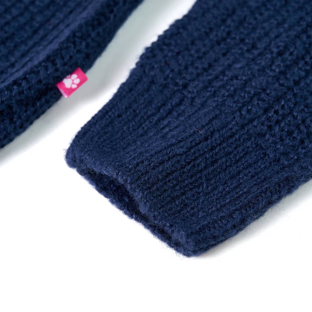 Children's knitted sweater, navy blue, size 116; Children's knitted sweater, navy blue, size 128