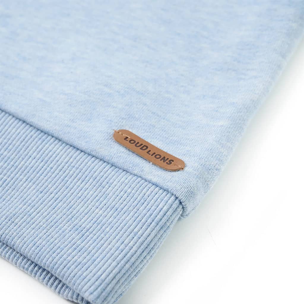 Children's sweatshirt light blue melange size 104 Children's sweatshirt light blue melange size 116