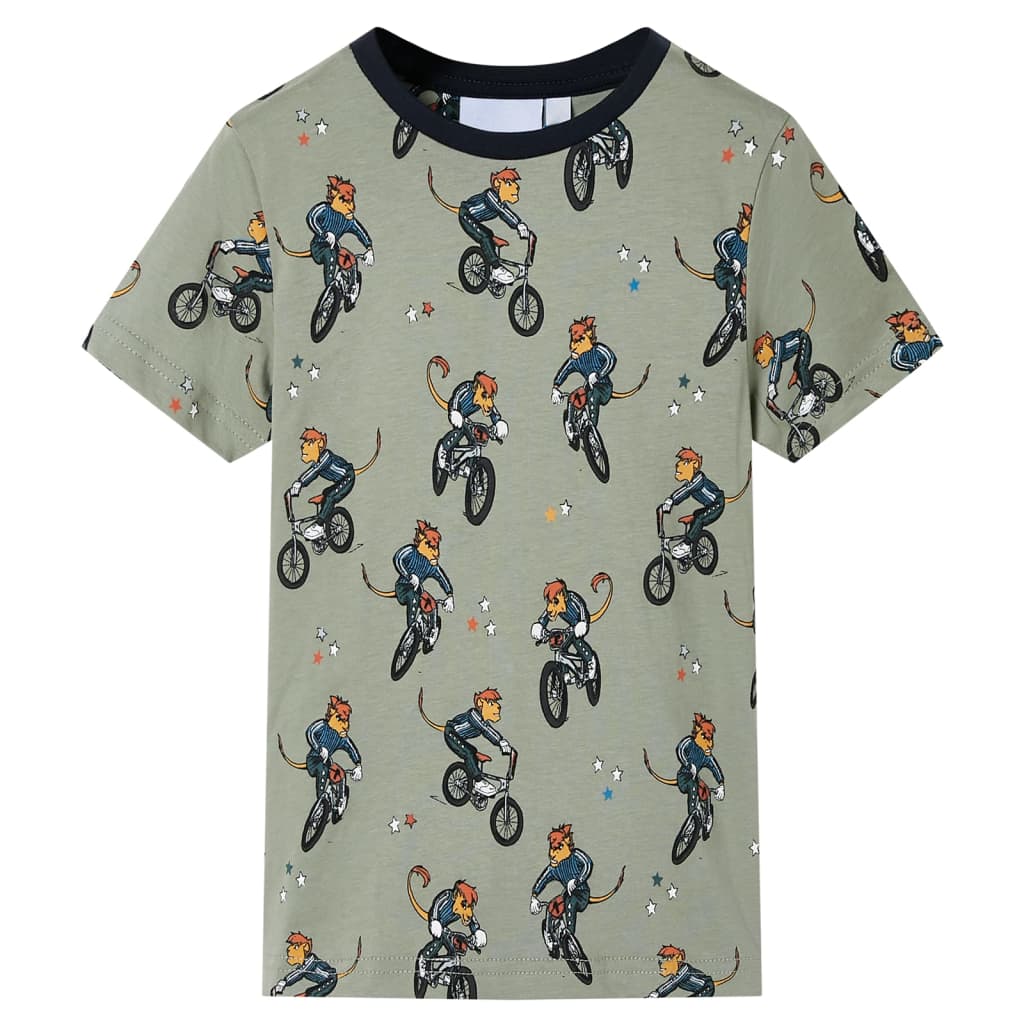 Children's short-sleeved pajamas, light khaki, size 116