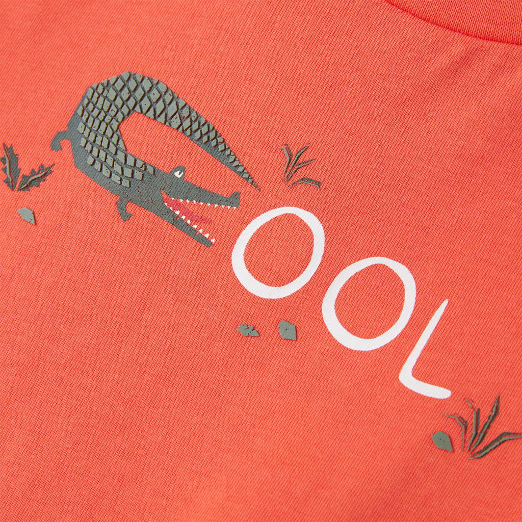 Children's Short-sleeved Shirt, Light Red, Size 116  Children's Short-sleeved Shirt, Light Red, Size 128