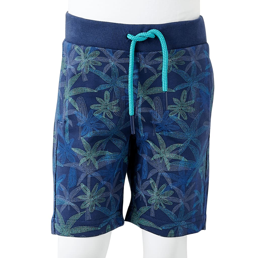 Children's shorts with drawstring, navy blue, size 104. Children's shorts with drawstring