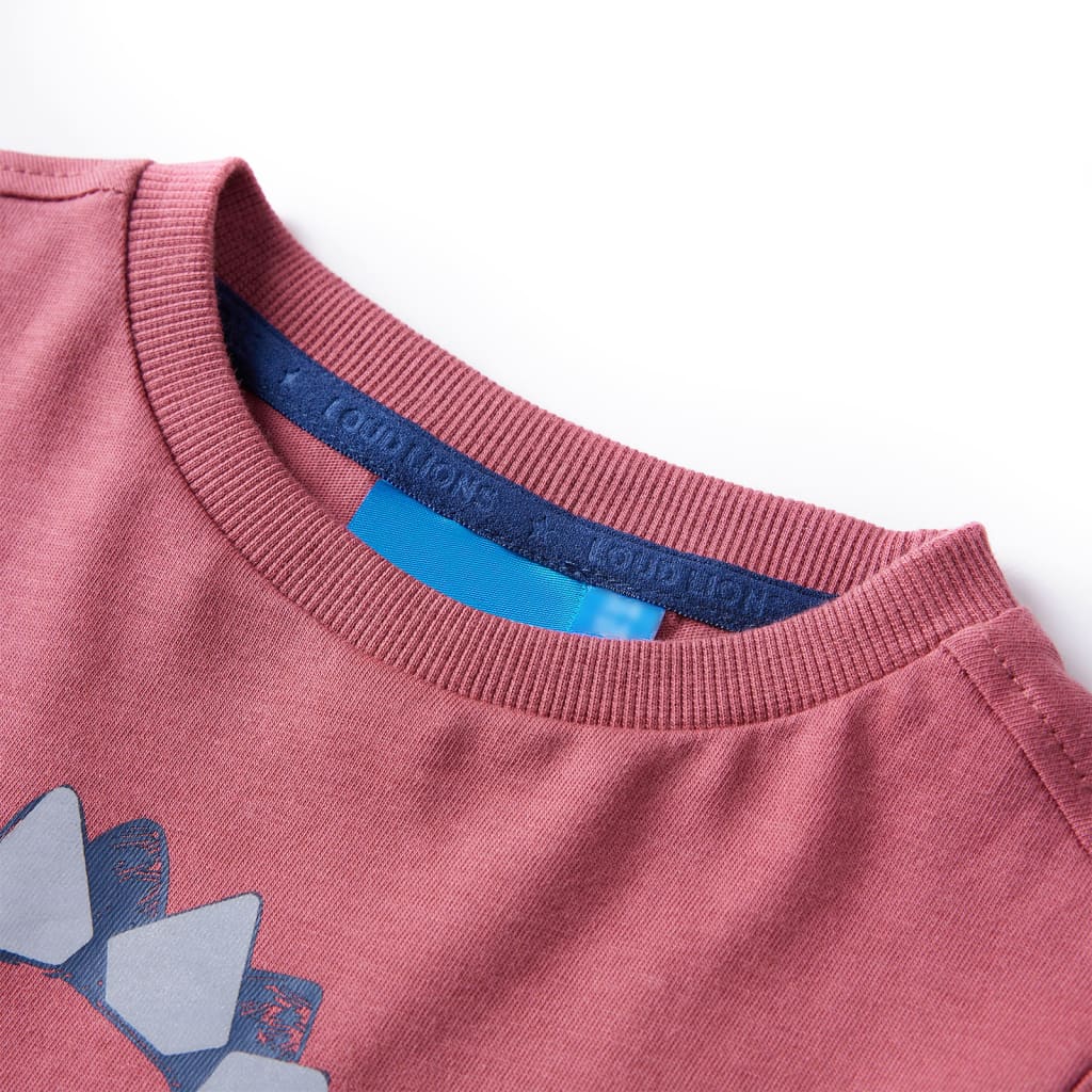 Children's long-sleeved shirt, dark red, size 104; Children's long-sleeved shirt, dark red, size 116; Children's long-sleeved shirt, dark red