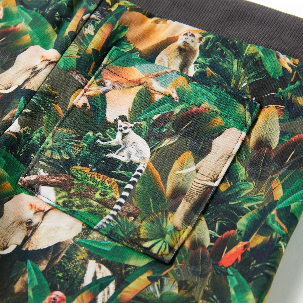 Children's shorts with drawstring, petrol blue, size 104.