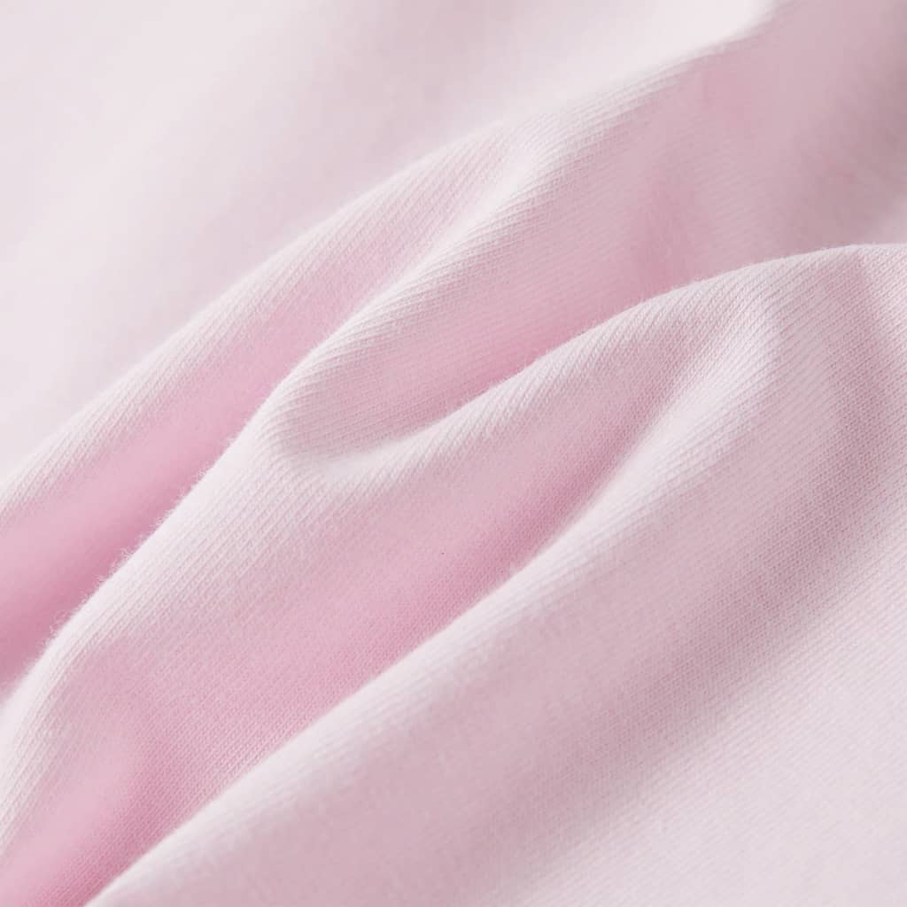 Children's T-shirt with flutter sleeves, light pink, size 116.