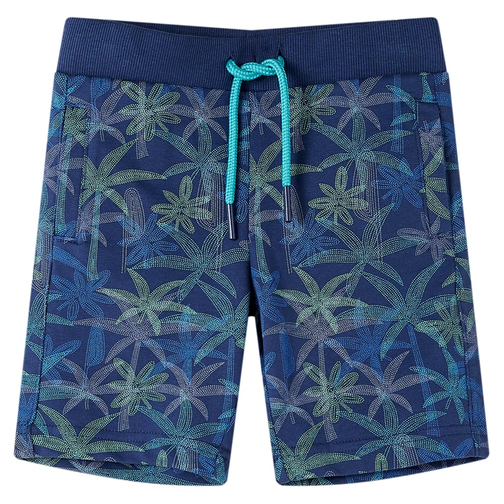 Children's shorts with drawstring, navy blue, size 104. Children's shorts with drawstring