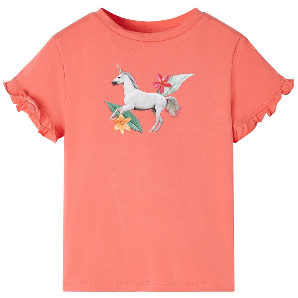 Children's short-sleeved shirt, light pink, size 104; Children's short-sleeved shirt, light pink, size 116; Children's short-sleeved shirt, light pink