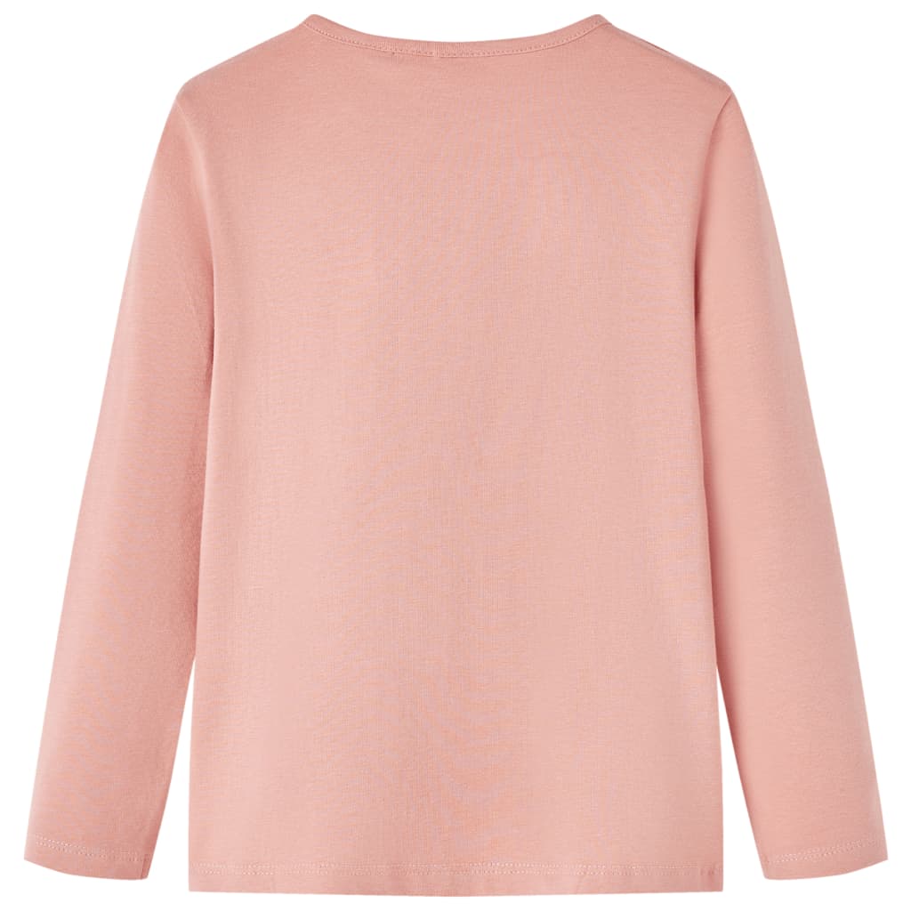 Children's long-sleeved shirt, light pink, size 104; Children's long-sleeved shirt, light pink, size 116; Children's long-sleeved shirt, light pink
