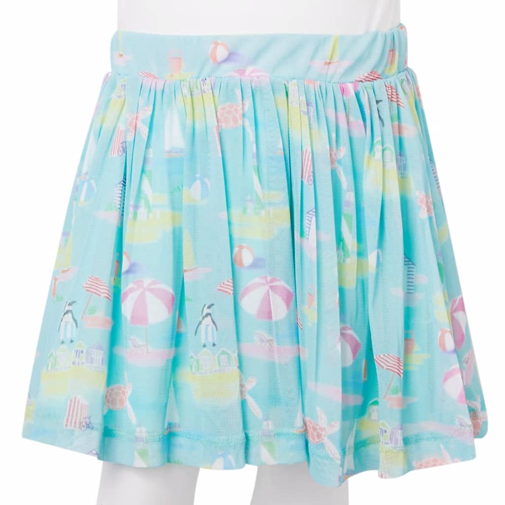 Children's pleated skirt, light blue, size 116