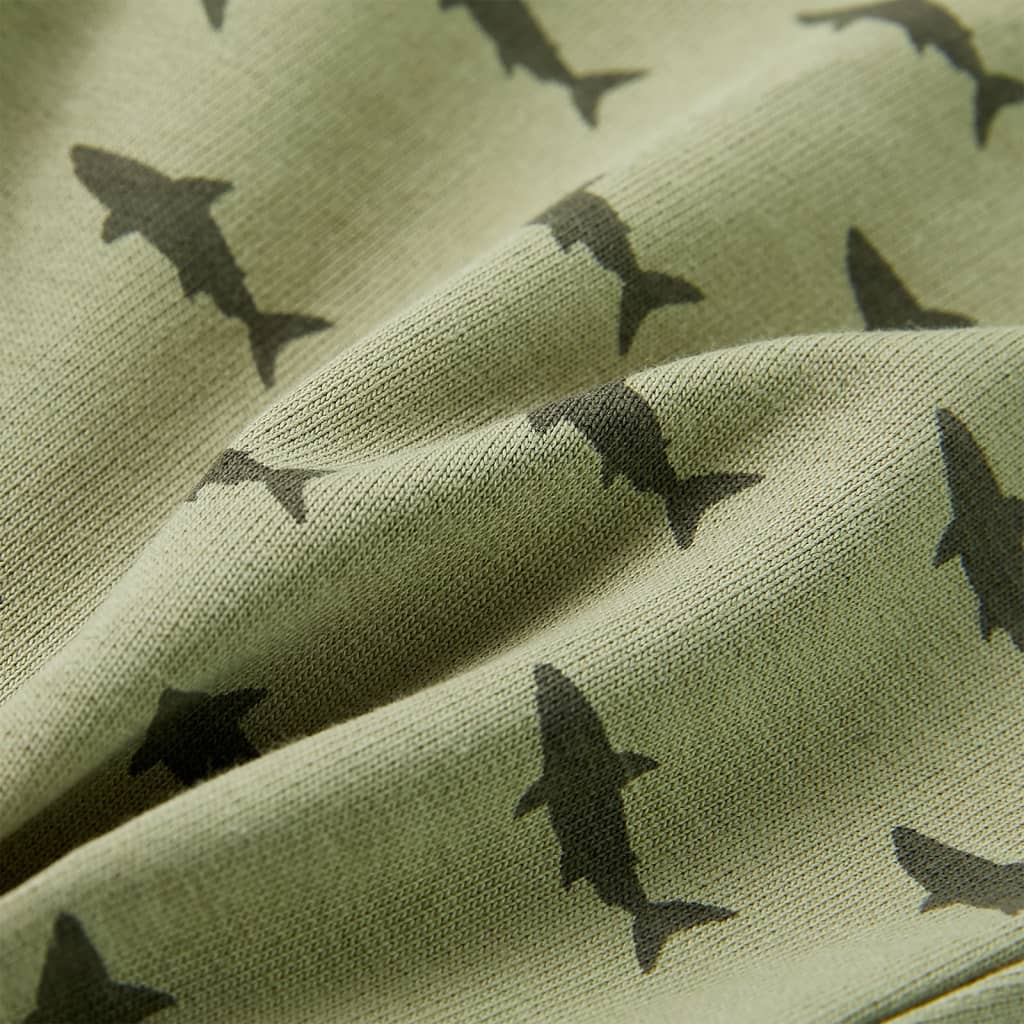 Children's shorts with drawstring, light khaki, size 116.