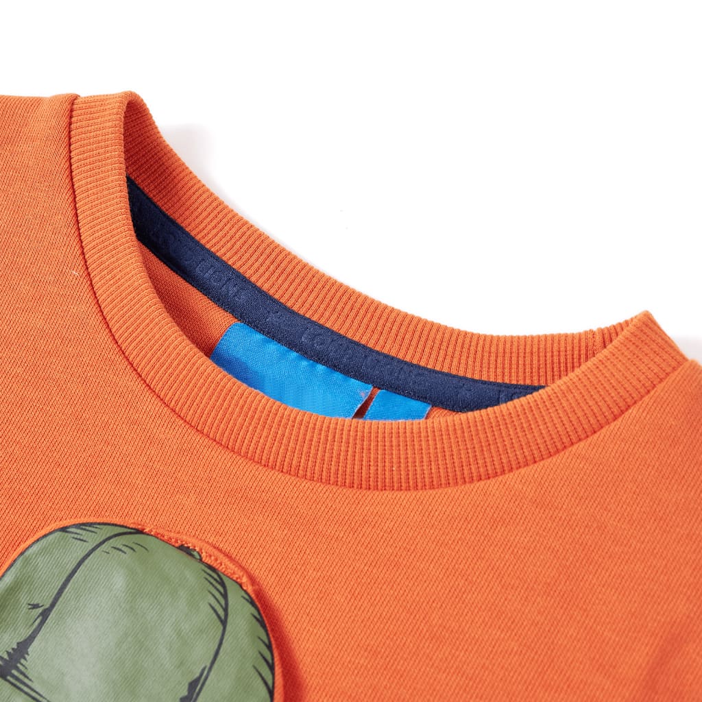 Children's sweatshirt dark orange 116 Children's sweatshirt medium blue 116