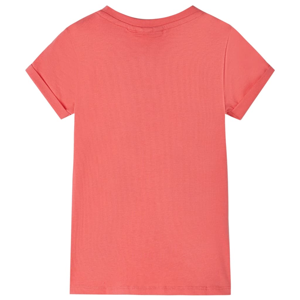 children's T-shirt coral pink 104 children's T-shirt coral pink 116 children's T-shirt coral pink