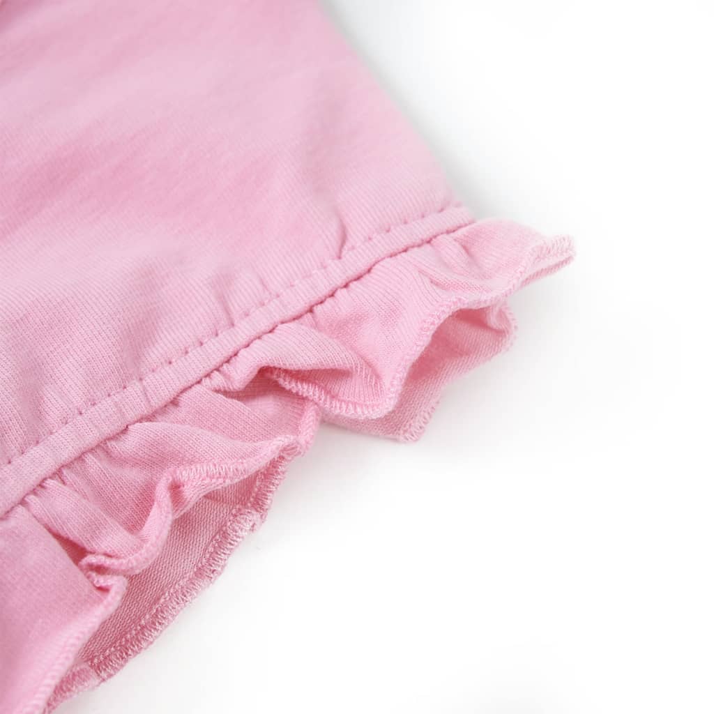 Children's short-sleeved shirt, light pink, size 104; Children's short-sleeved shirt, light pink, size 116; Children's short-sleeved shirt, light pink