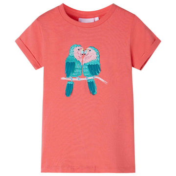 children's T-shirt coral pink 104 children's T-shirt coral pink 116 children's T-shirt coral pink