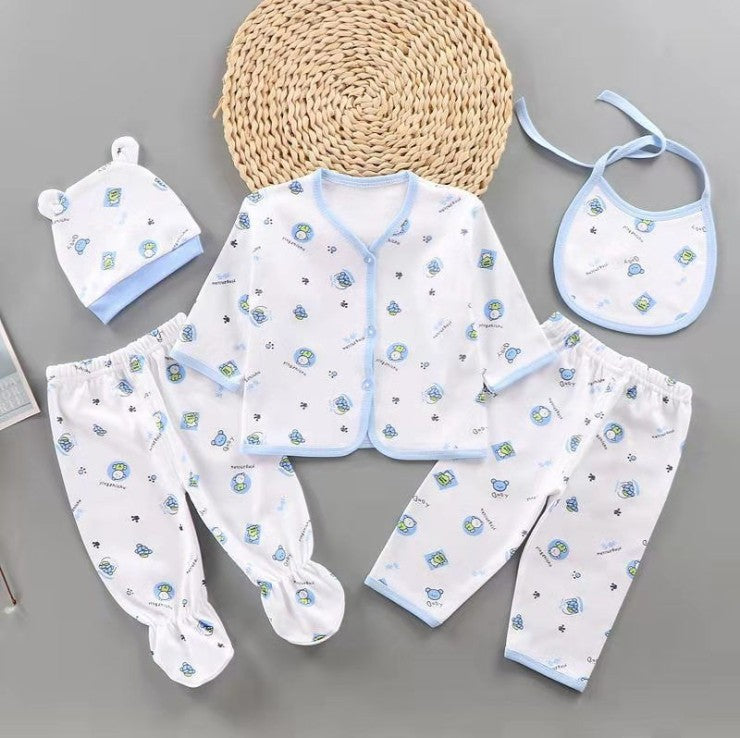 Five-piece Cotton Baby Long-sleeved Underwear