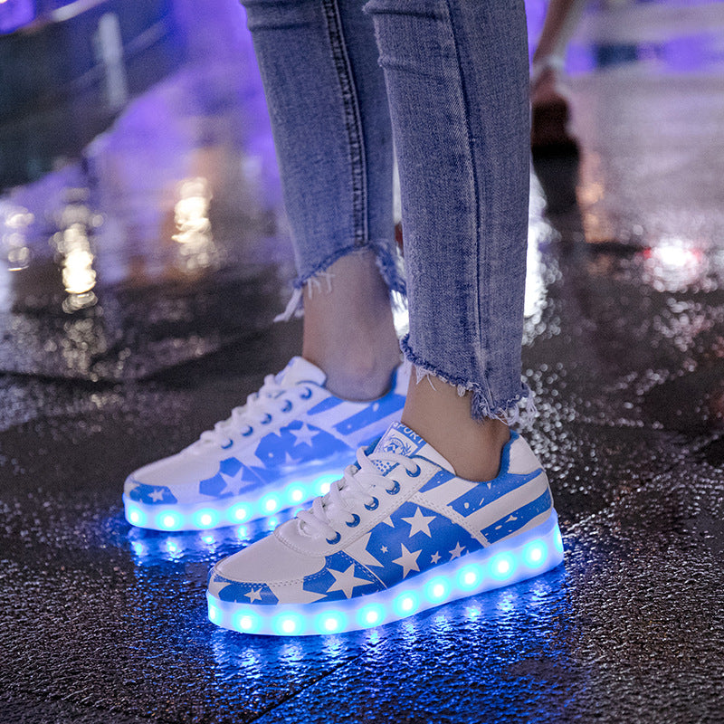 Star 7 Color LED Light Luminous Shoes