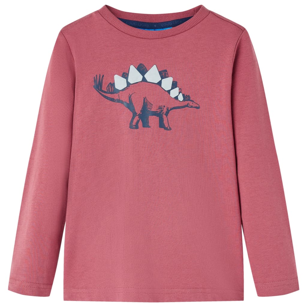 Children's long-sleeved shirt, dark red, size 104; Children's long-sleeved shirt, dark red, size 116; Children's long-sleeved shirt, dark red