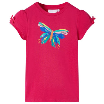 Children's T-shirt, bright pink, size 104; Children's T-shirt, bright pink, size 116; Children's T-shirt, bright pink