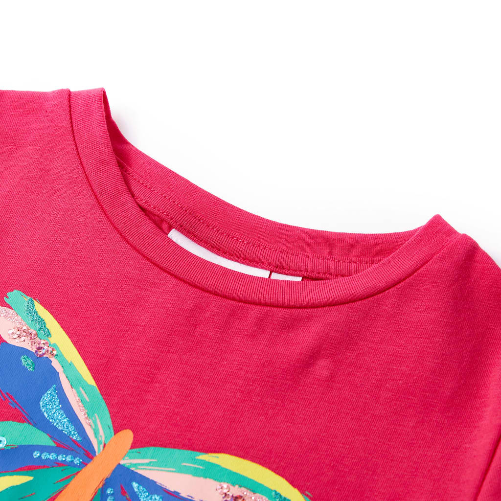 Children's T-shirt, bright pink, size 104; Children's T-shirt, bright pink, size 116; Children's T-shirt, bright pink